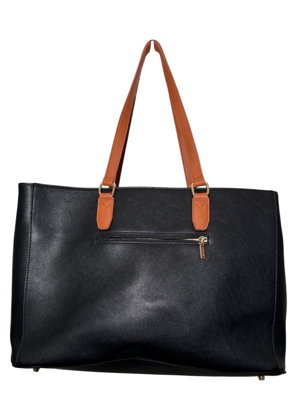 Lovevook Black & Beige Laptop bag with Brown Handles - Picture 2 of 13